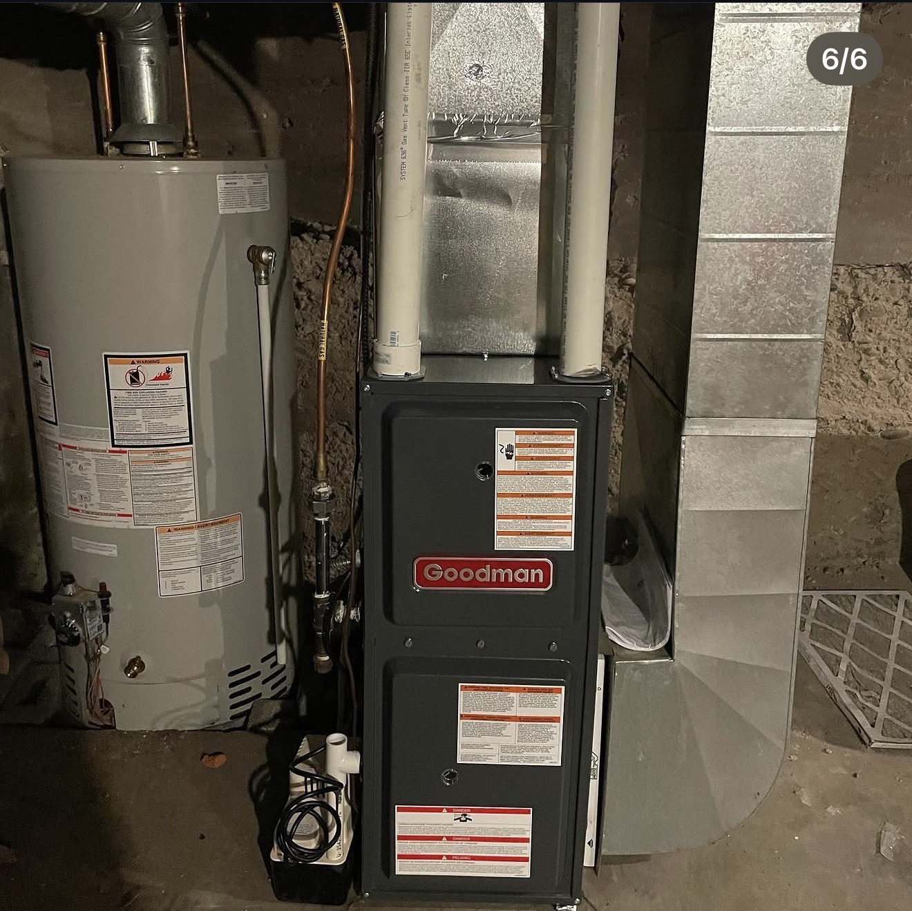 Complete furnace and water heater installation